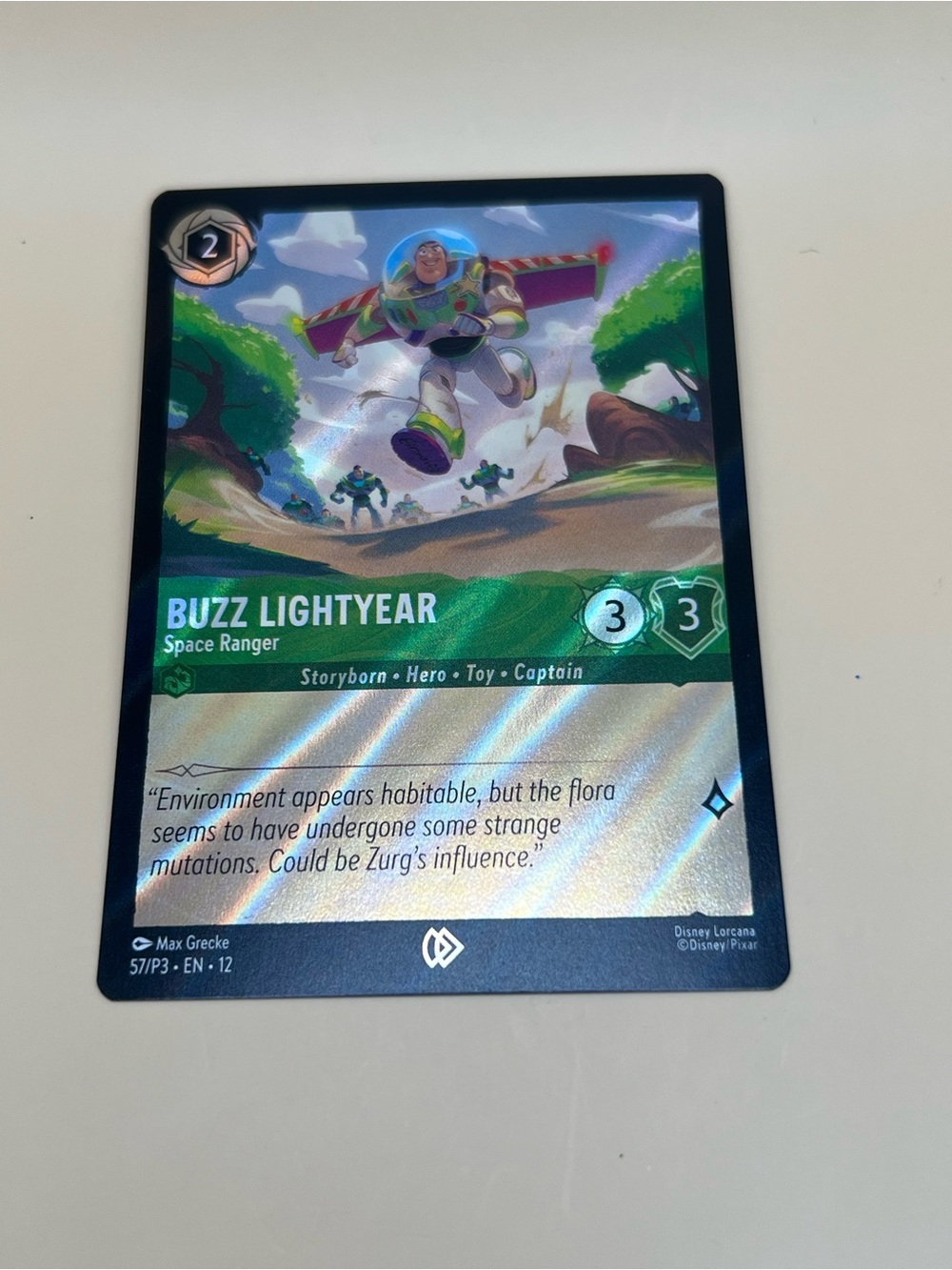 Disney Lorcana Buzz Lightyear Space Ranger Promo Card - 57/P3 Wilds Unknown